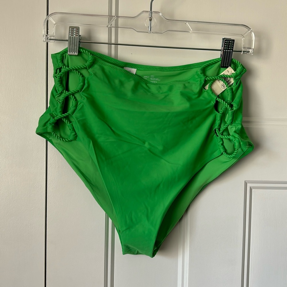 aerie High-Waist Bikini Bottoms in Bright Green